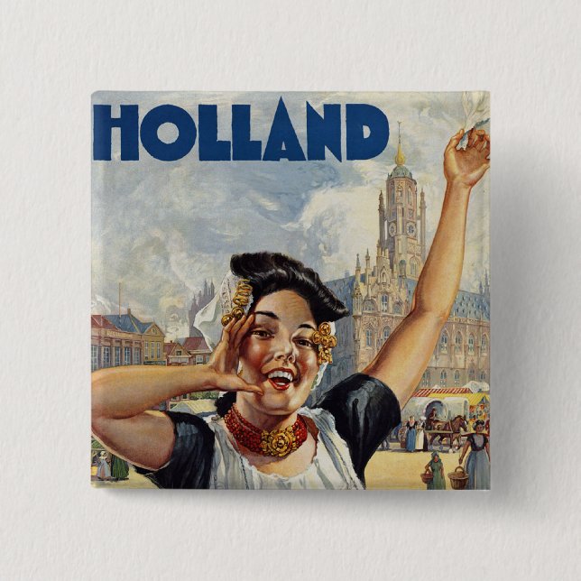 Holland 15 Cm Square Badge (Front)
