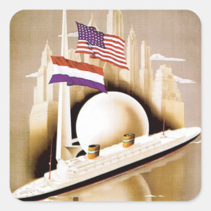 Holland America Line New York Square Sticker