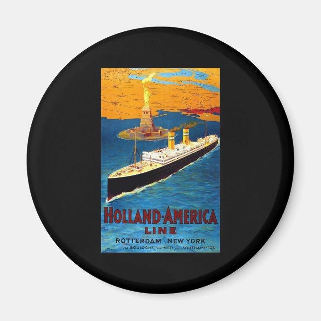 Holland America Line Rotterdam New York Magnet (Front)