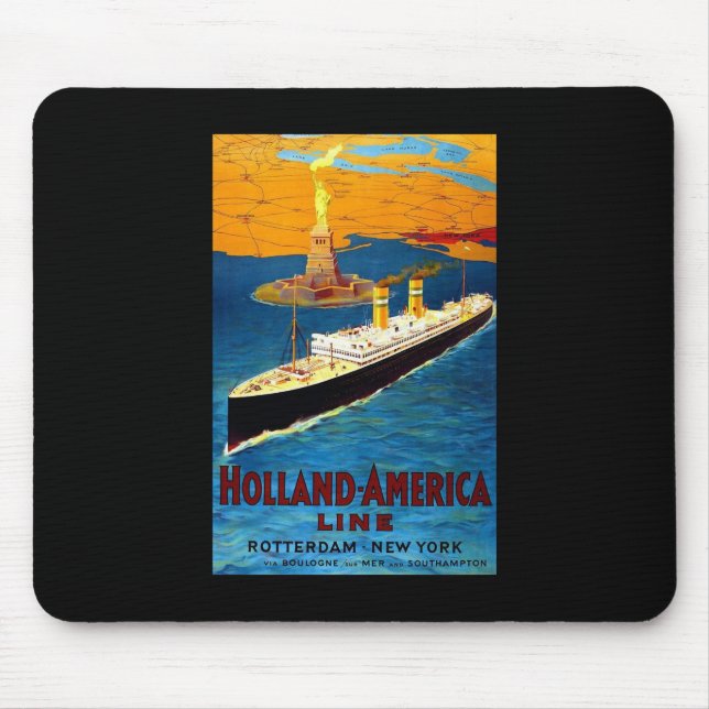 Holland America Line Rotterdam New York Mouse Mat (Front)