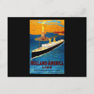 Holland America Line Rotterdam New York Postcard
