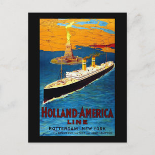 Holland America Line Rotterdam New York Postcard