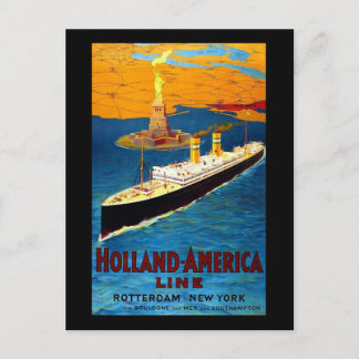 Holland America Line Rotterdam New York Postcard