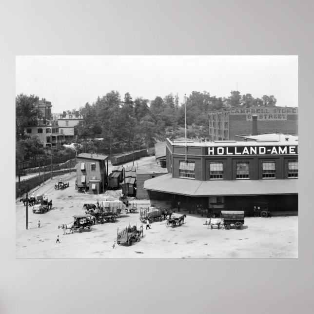Holland American Docks: 1900 Poster (Front)