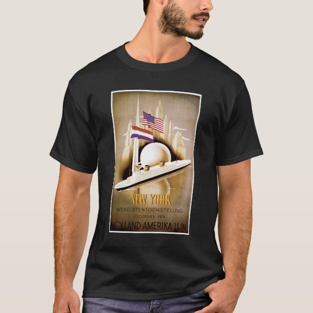 Holland Amerika New York Poster T-shirt (Front)