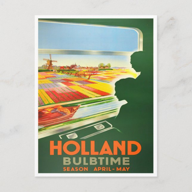 Holland bulbtime vintage travel Postcard (Front)