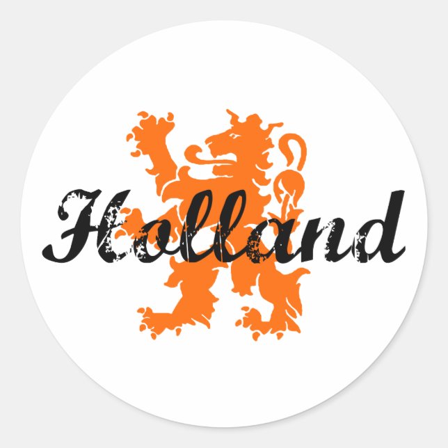 Holland Classic Round Sticker (Front)