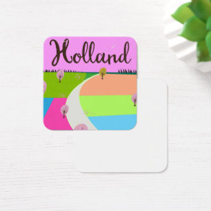 Holland fields travel poster