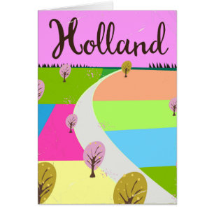 Holland fields travel poster