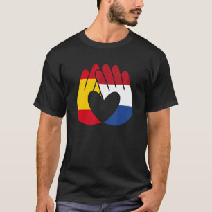 Holland Flag Spain Flag Friendship Brotherhood Han T-Shirt