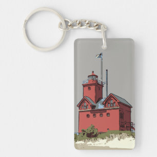 HOLLAND HARBOR LIGHT KEY RING