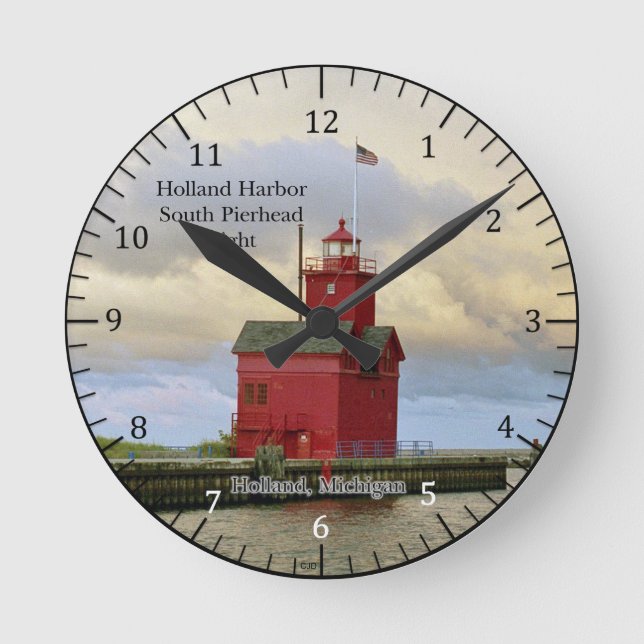 Holland Harbor South Pierhead Light clock (Front)