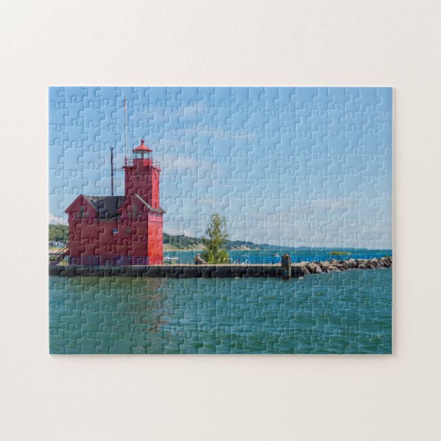Holland Harbour Lighthouse Jigsaw Puzzle (Horizontal)