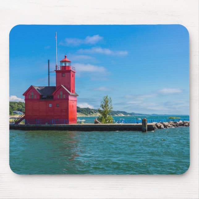 Holland Harbour Lighthouse Mouse Mat (Front)