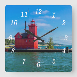 Holland Harbour Lighthouse Wall Clock