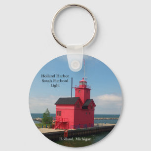 Holland Harbour South Pierhead Light 2011 key Ring