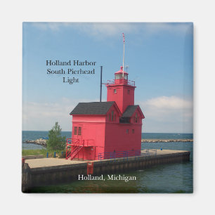 Holland Harbour South Pierhead Light 2011 magnet