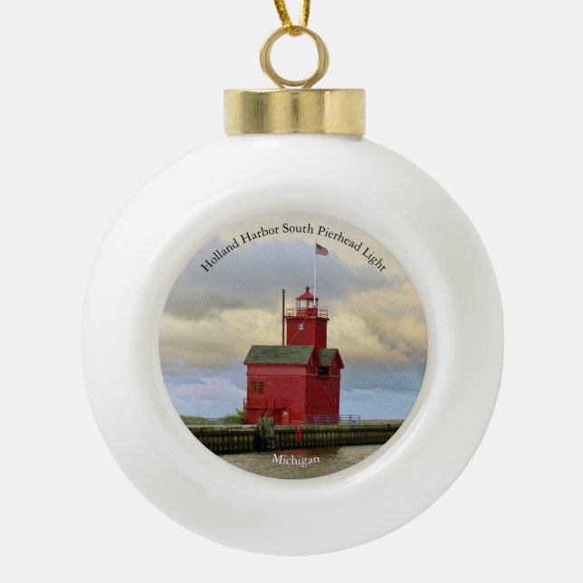 Holland Harbour South Pierhead light ornament (Front)