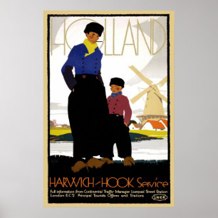 Holland Harwich Hook Service Poster