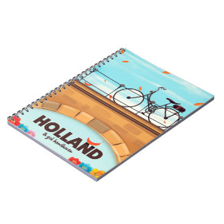 Holland "Ik zal handhaven" Bicycle travel poster. Notebook