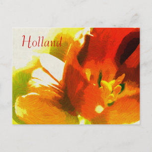Holland, Impressionist Spring Tulips Postcard
