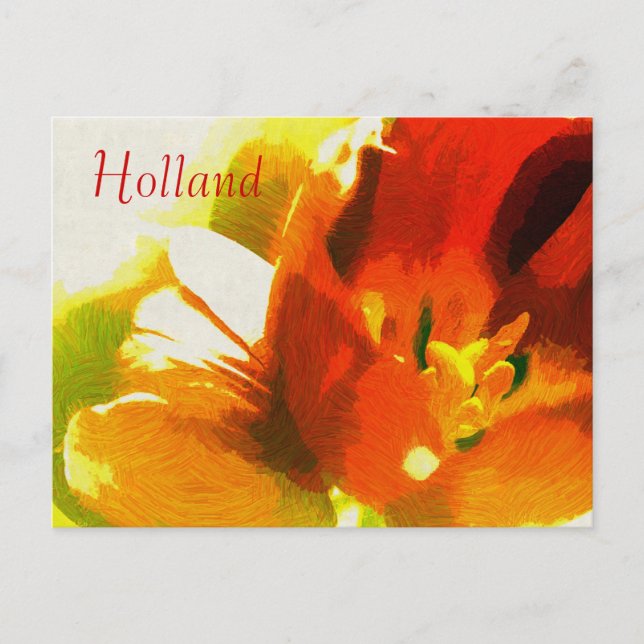 Holland, Impressionist Spring Tulips Postcard (Front)