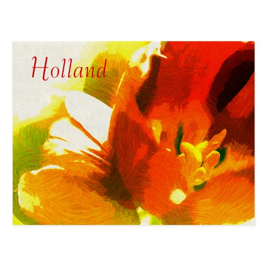 Holland, Impressionist Spring Tulips Postcard