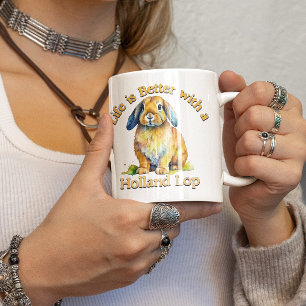 Holland Lop Bunny Owner coffee lover gift Mug