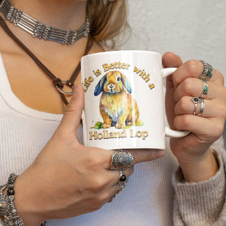 Holland Lop Bunny Owner coffee lover gift Mug
