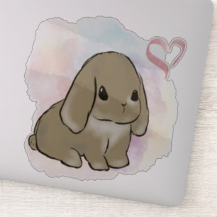 Holland lop bunny watercolor 