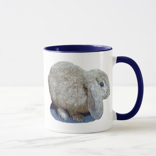 Holland Lop Ear Rabbit Mugs (Right)