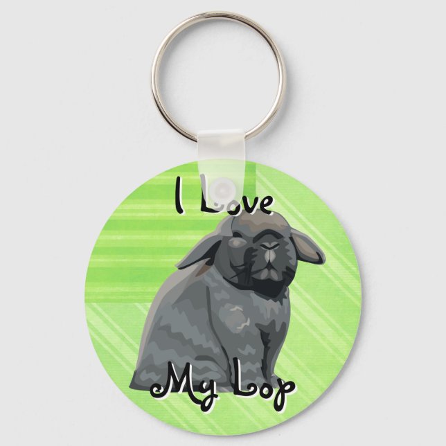 Holland Lop Keychain (Front)
