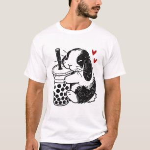 Holland Lop Rabbit Loves Boby Tea Bunny And Bubble T-Shirt