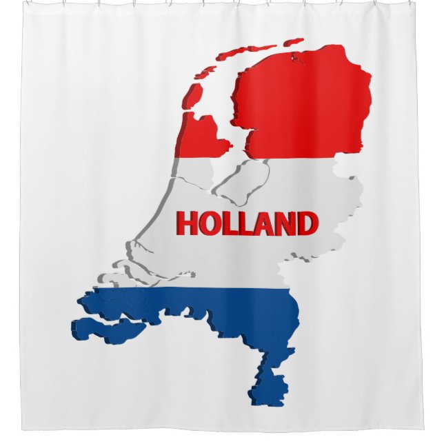 Holland map shower curtain (Front)