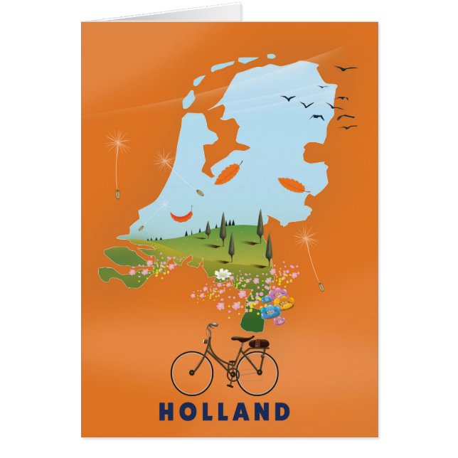 Holland Map travel poster (Front)