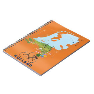 Holland Map travel poster Notebook