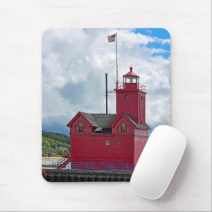 Holland Michigan Big Red Lighthouse Mouse Mat