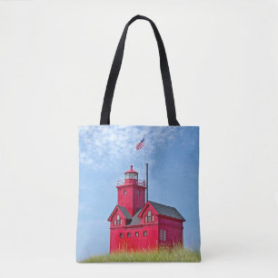 Holland Michigan Big Red Lighthouse Tote Bag