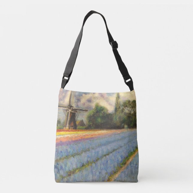 Holland Michigan Tulips Crossbody Bag (Back)