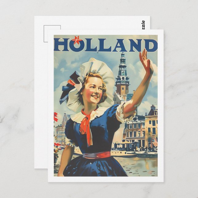 Holland Netherlands Vintage Famous Travel Place Postcard (Front/Back)