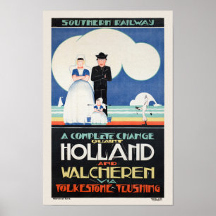 Holland Netherlands Vintage Poster 1924