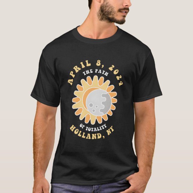 Holland New York Solar Eclipse April 8 2024 T-Shirt (Front)