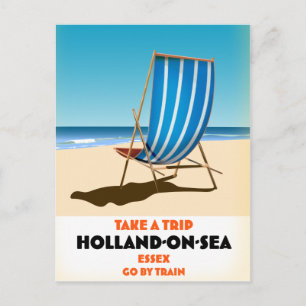 holland on sea Essex vintage style travel poster Postcard