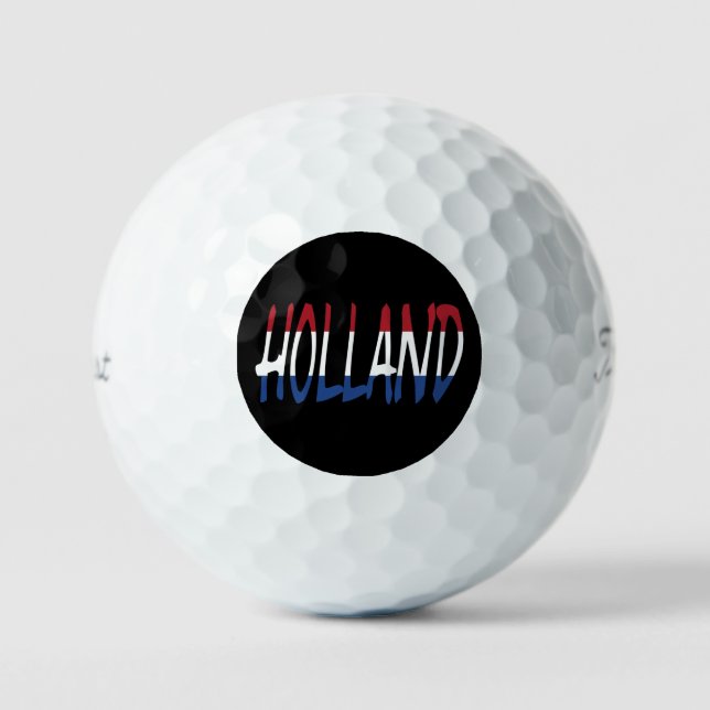 Holland overlaid on Netherlands Flag on b tpv1 gbt Golf Balls (Front)