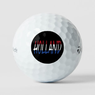 Holland overlaid on Netherlands Flag on tmtp5 gbt Golf Balls