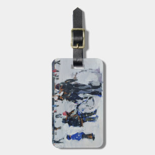 Holland Park in snow 2009 Luggage Tag