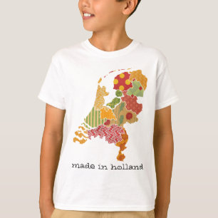 Holland Province Map Bohemian Patchwork Style T-Shirt