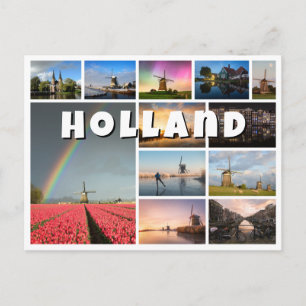 Holland souvenir photo collage postcard