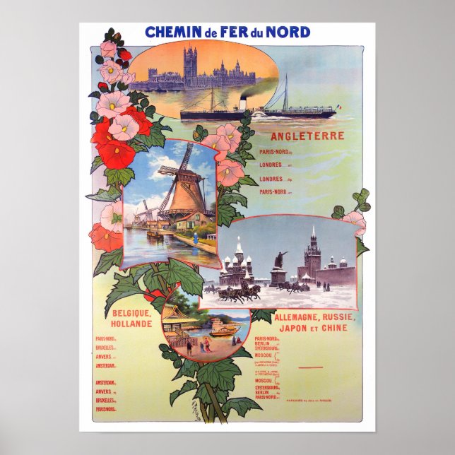 Holland trainlines vintage travel Poster (Front)