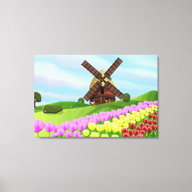Holland Tulips Canvas Print (Front)